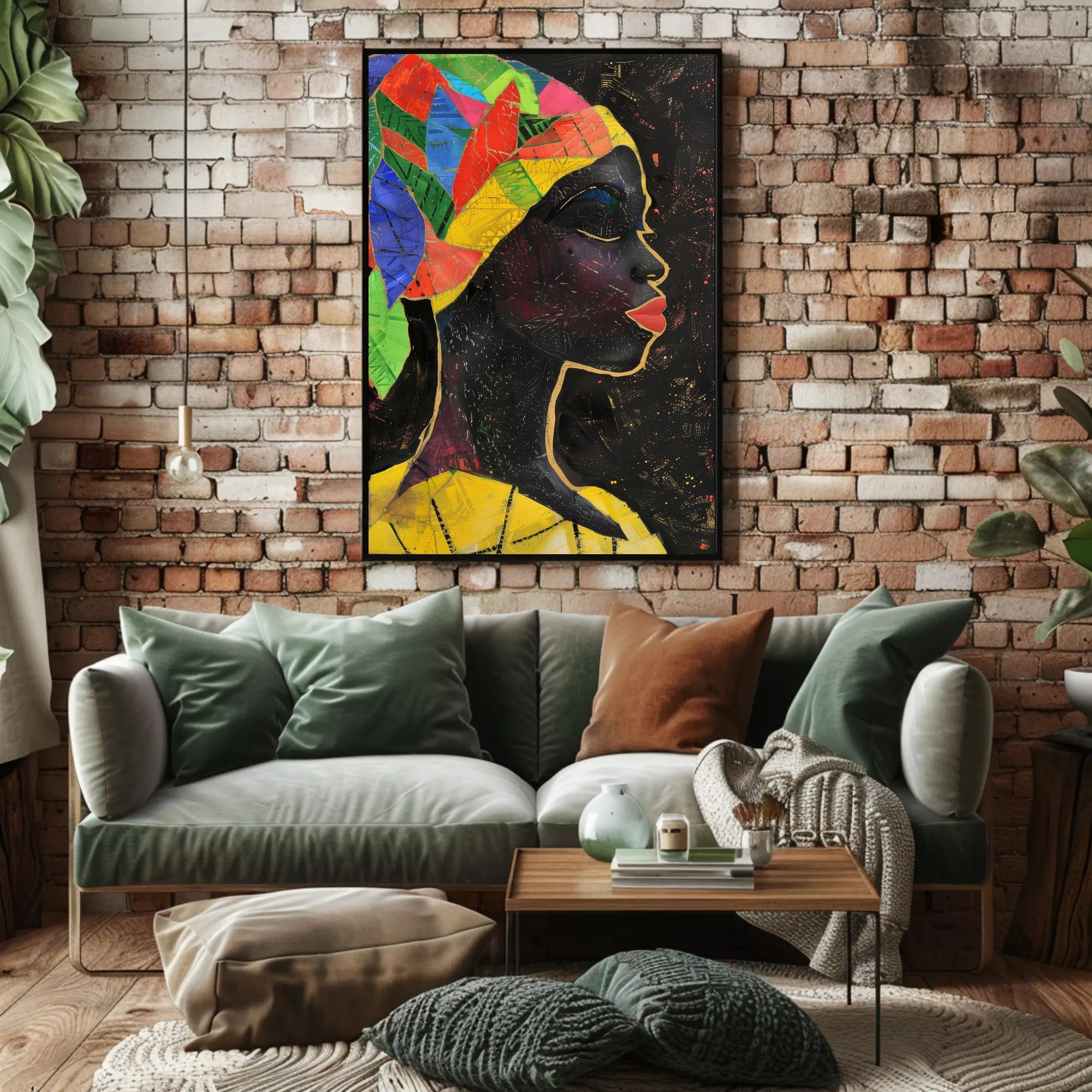 Vibrant Headdress Abstract Art Piece for Artistic Poster PosterGoat