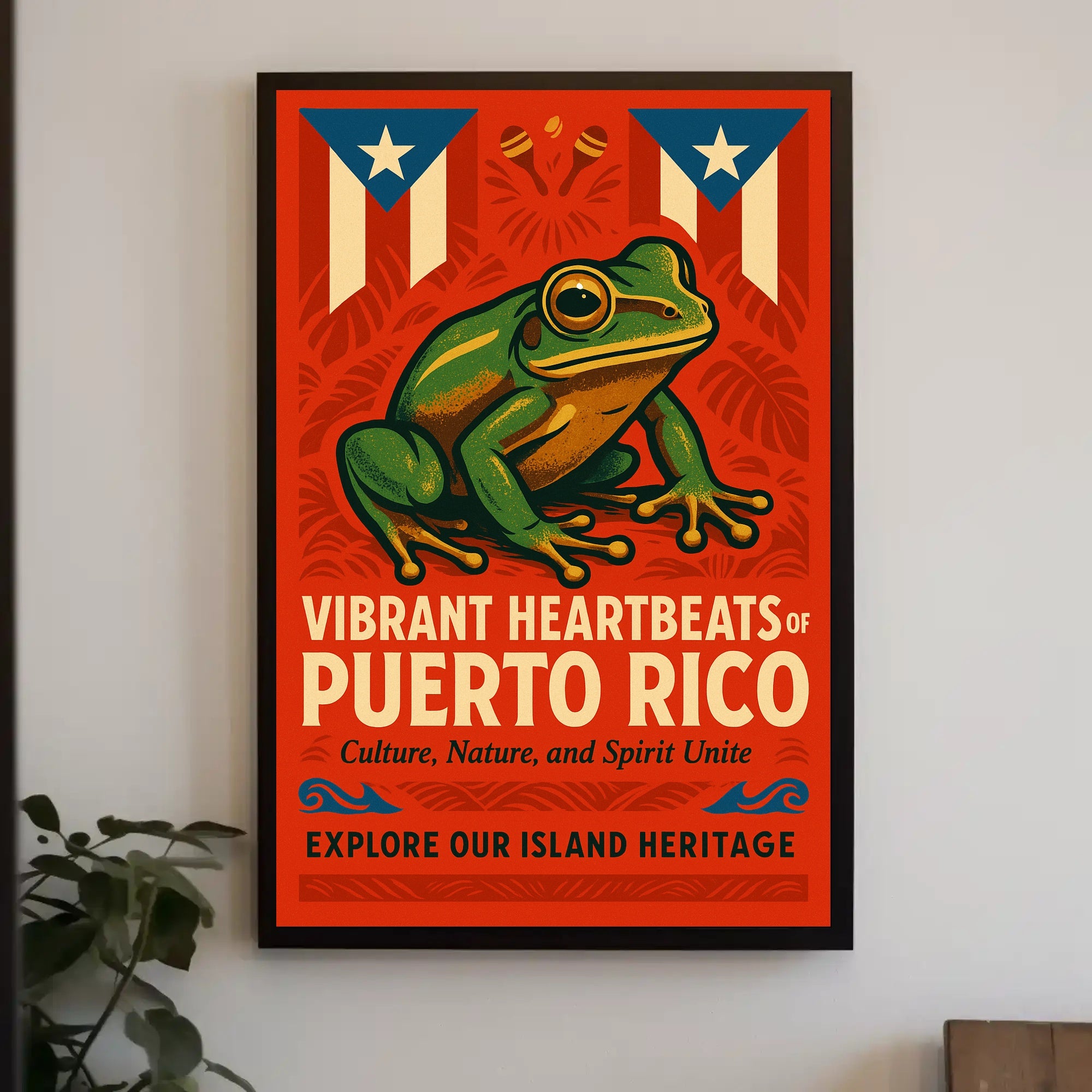 Vibrant Heartbeats of Puerto Rico Poster PosterGoat