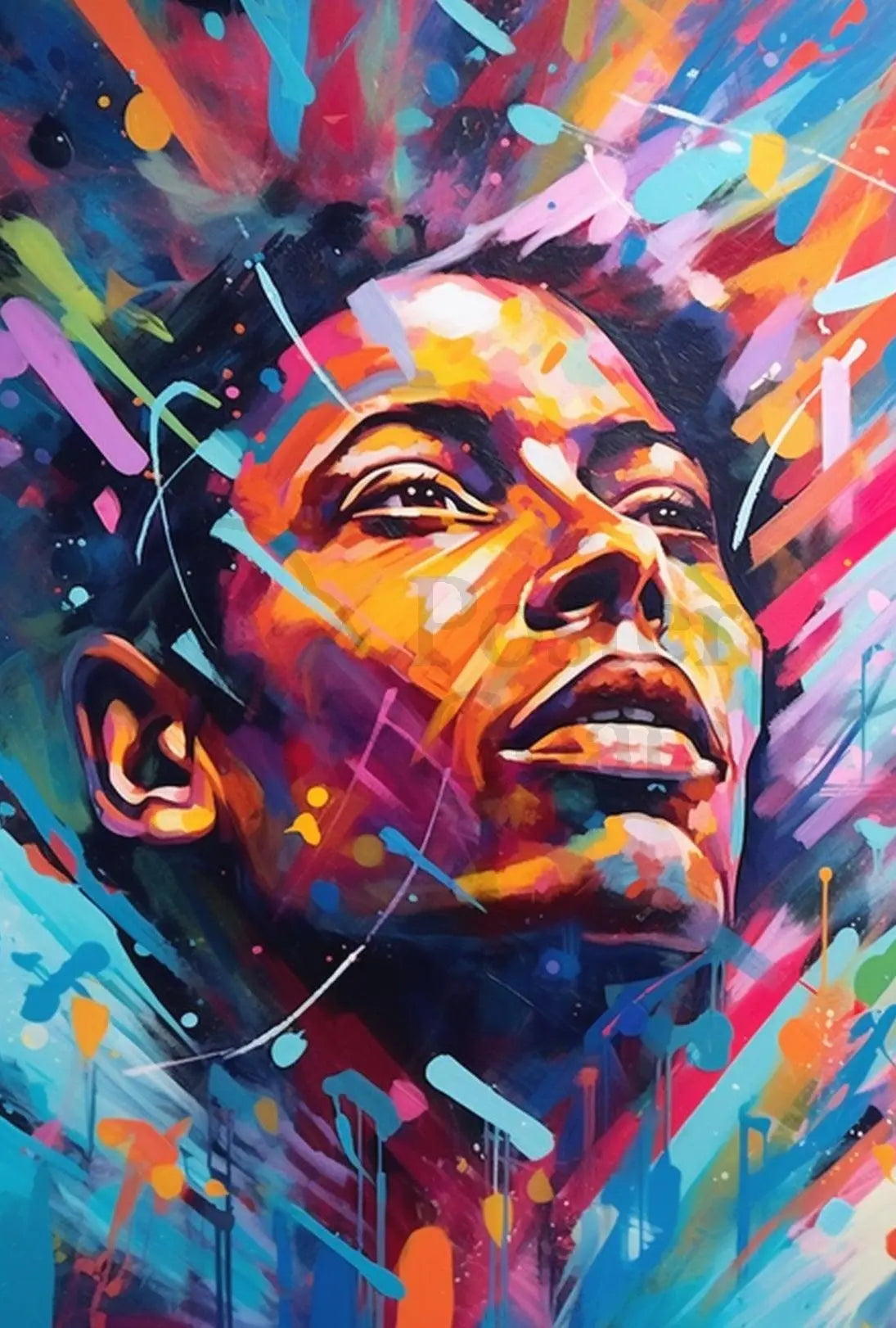 Vibrant Hopeful Gaze Abstract, Artistic, or Pop Culture Poster PosterGoat