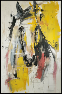 Vibrant Horse Expressionist Painting Abstract or Artistic Poster PosterGoat