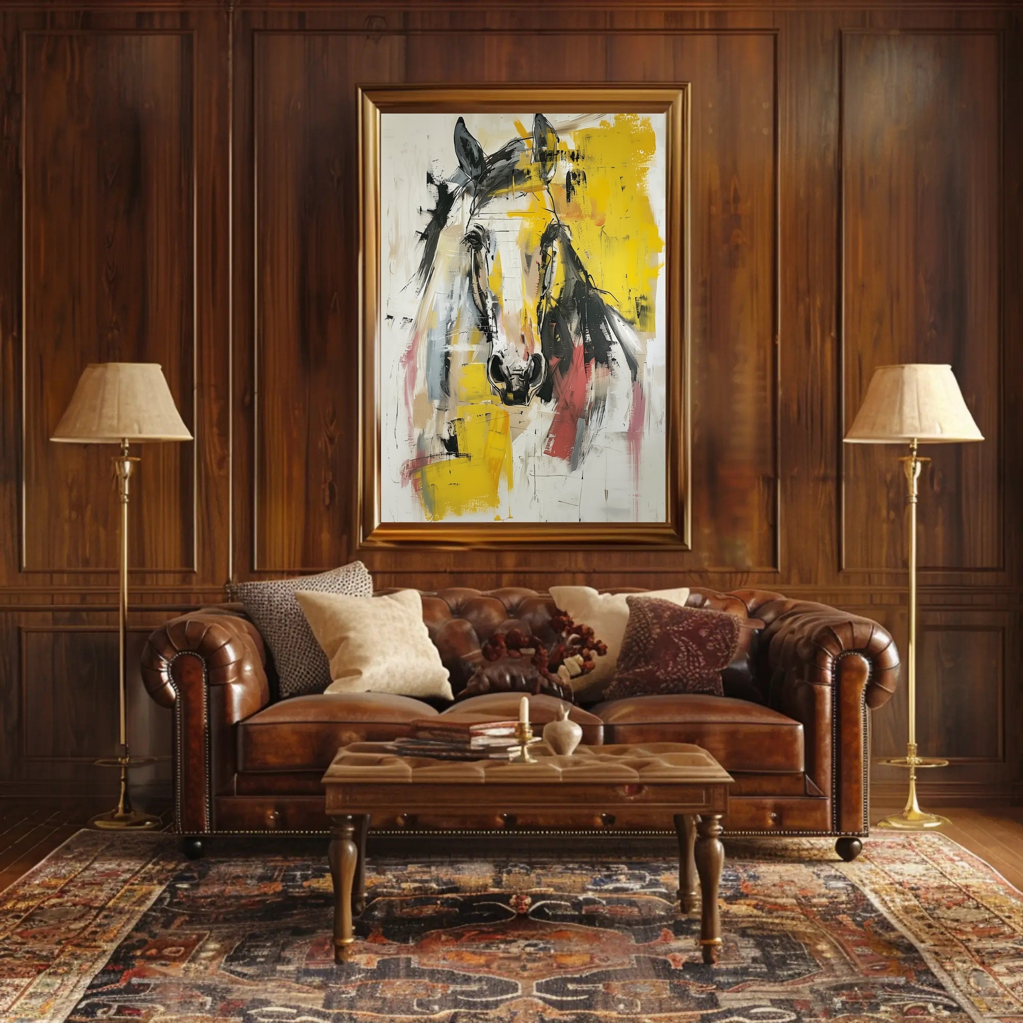 Vibrant Horse Expressionist Painting Abstract or Artistic Poster PosterGoat