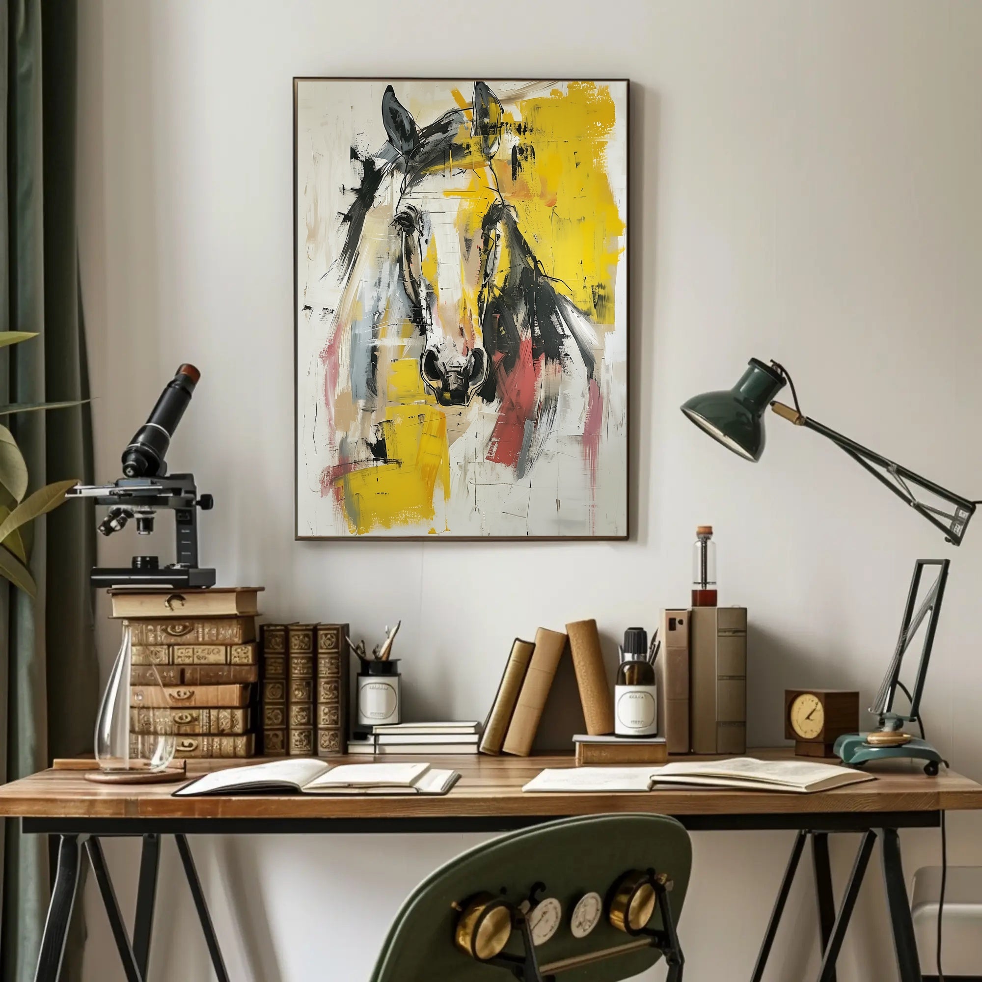 Vibrant Horse Expressionist Painting Abstract or Artistic Poster PosterGoat