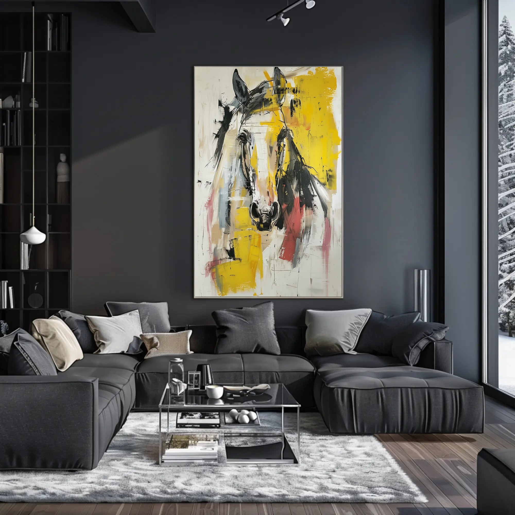 Vibrant Horse Expressionist Painting Abstract or Artistic Poster PosterGoat