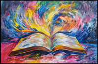 Vibrant Imagination Open Book Abstract Artistic Poster PosterGoat