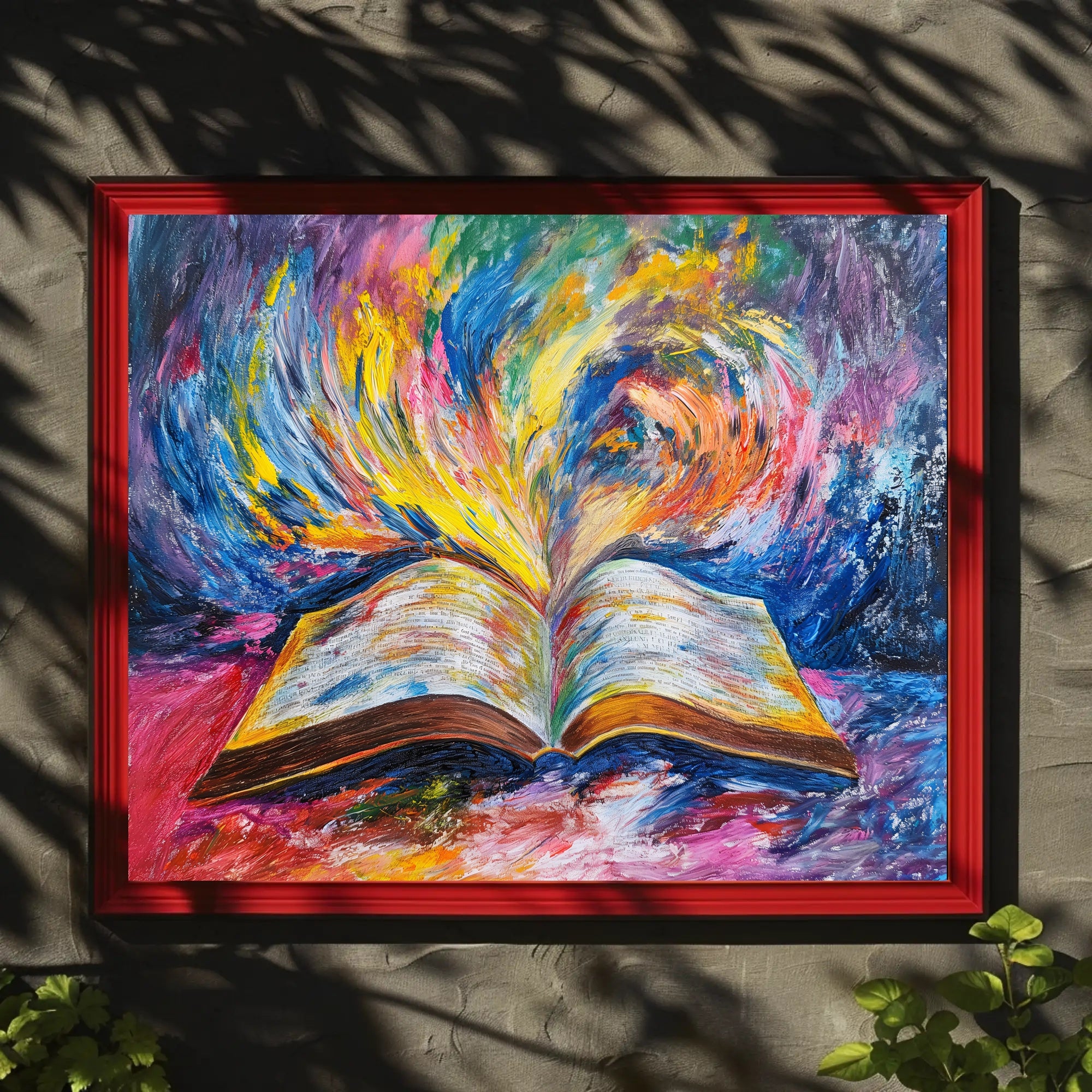 Vibrant Imagination Open Book Abstract Artistic Poster PosterGoat