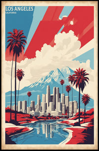 Vibrant Los Angeles Cityscape Art Poster - Urban or Cityscape Poster PosterGoat