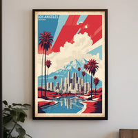 Vibrant Los Angeles Cityscape Art Poster - Urban or Cityscape Poster PosterGoat