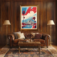 Vibrant Los Angeles Cityscape Art Poster - Urban or Cityscape Poster PosterGoat