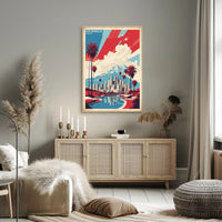 Vibrant Los Angeles Cityscape Art Poster - Urban or Cityscape Poster PosterGoat