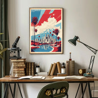 Vibrant Los Angeles Cityscape Art Poster - Urban or Cityscape Poster PosterGoat