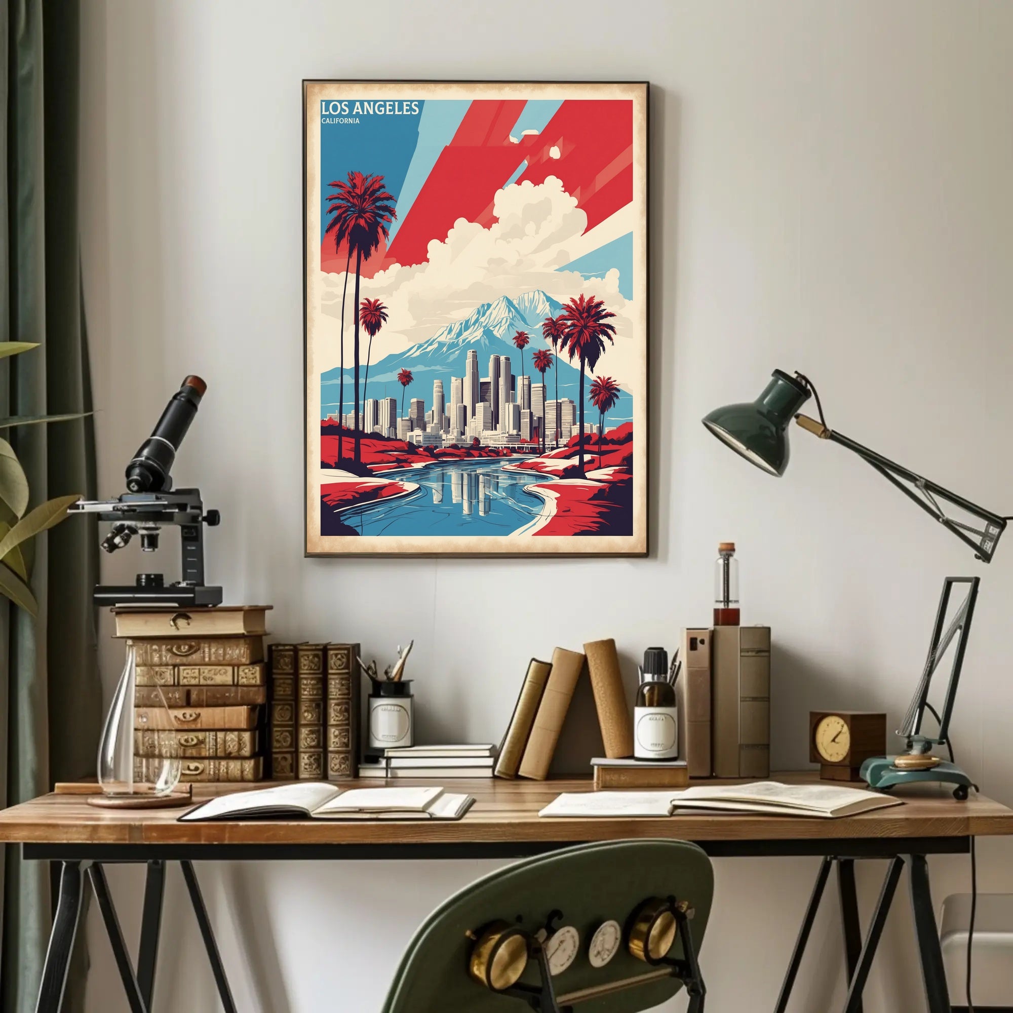 Vibrant Los Angeles Cityscape Art Poster - Urban or Cityscape Poster PosterGoat