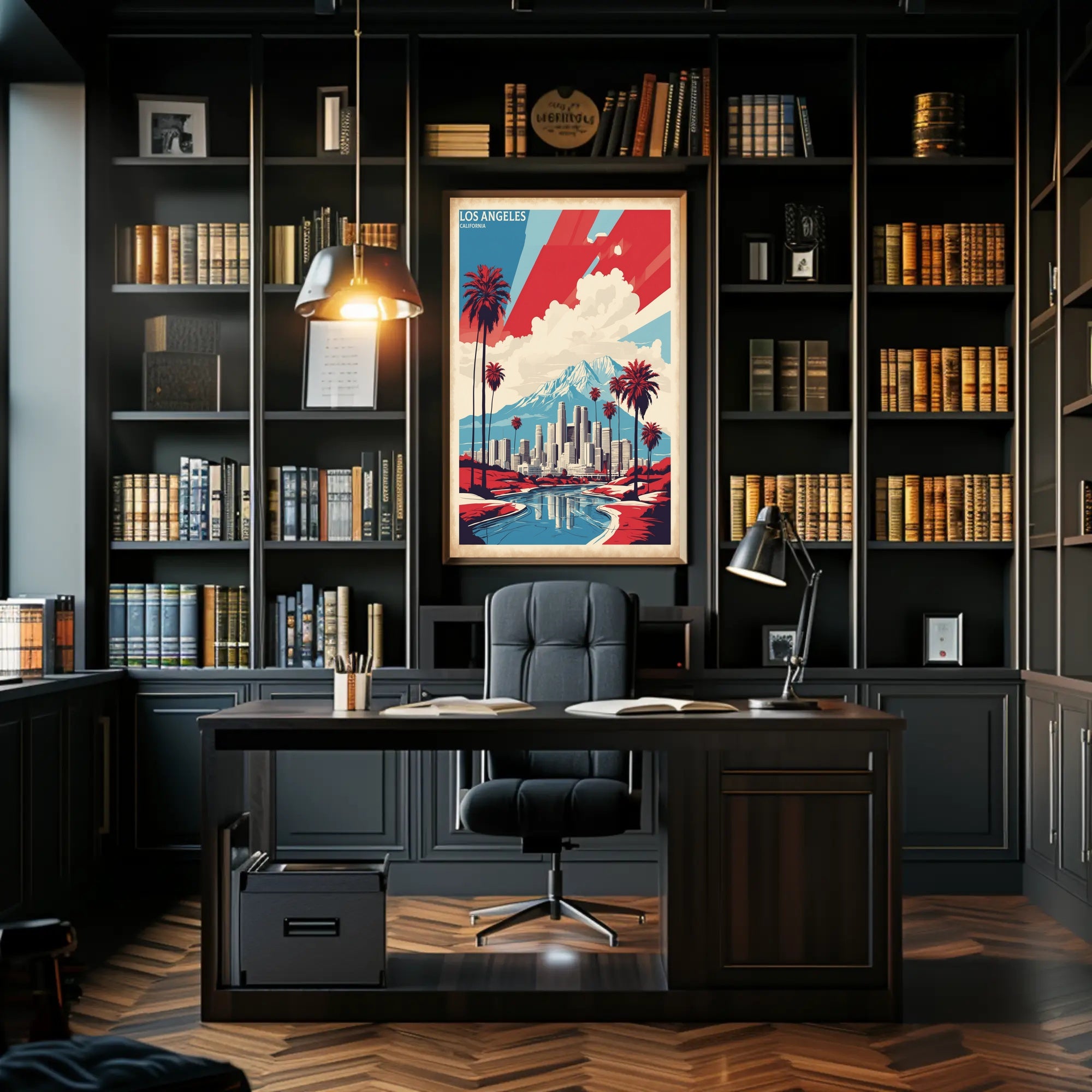 Vibrant Los Angeles Cityscape Art Poster - Urban or Cityscape Poster PosterGoat