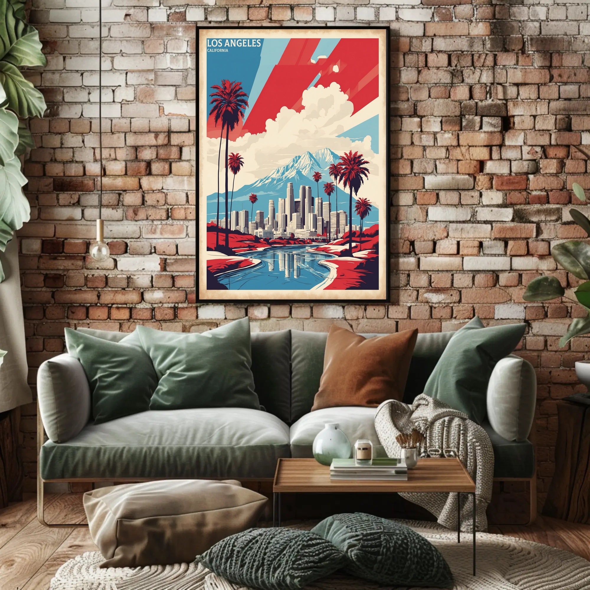 Vibrant Los Angeles Cityscape Art Poster - Urban or Cityscape Poster PosterGoat