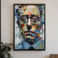 Vibrant Mid-Century Expressionism Portrait Artistic Poster PosterGoat