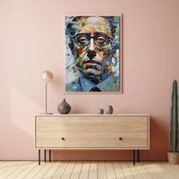 Vibrant Mid-Century Expressionism Portrait Artistic Poster PosterGoat