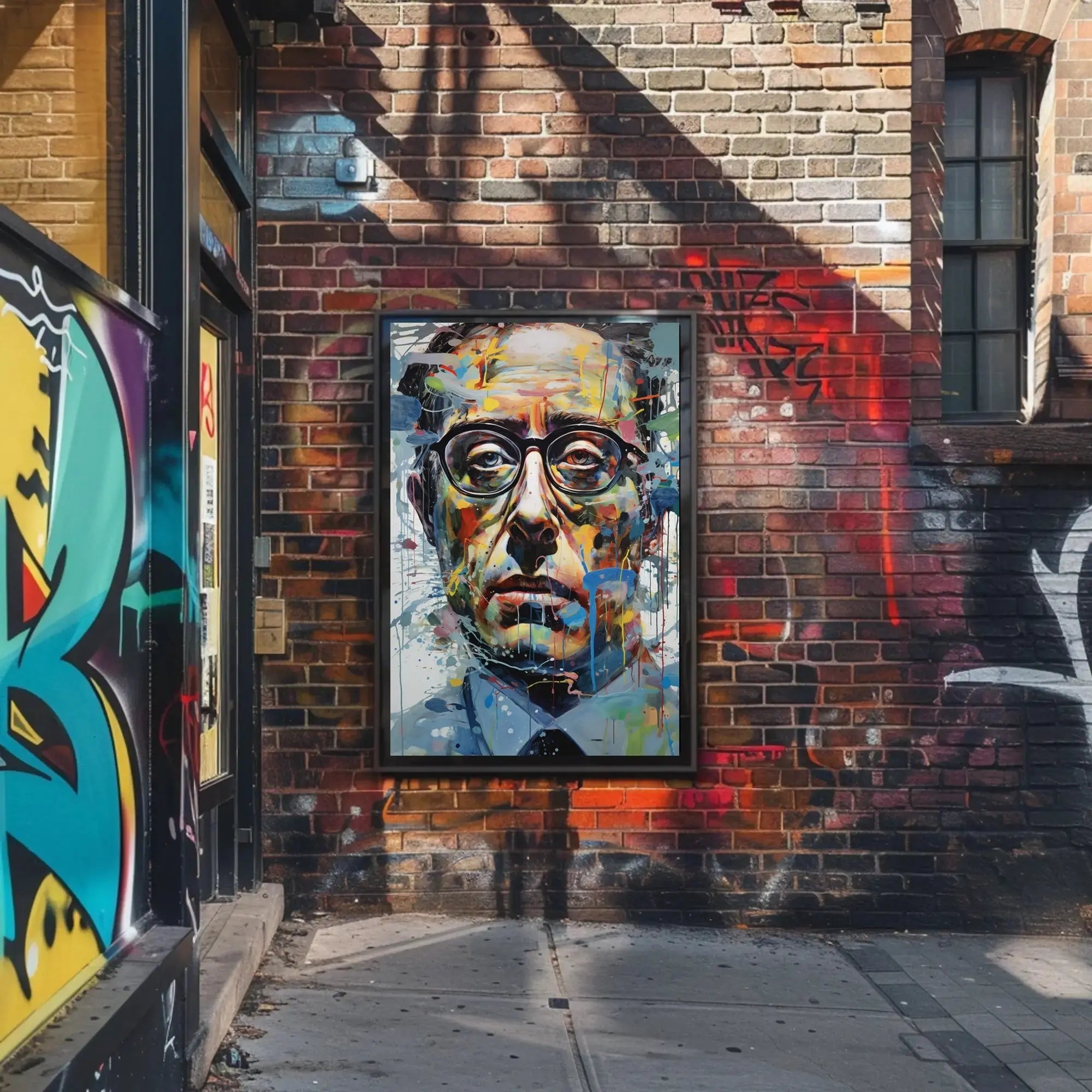 Vibrant Mid-Century Expressionism Portrait Artistic Poster PosterGoat