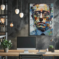 Vibrant Mid-Century Expressionism Portrait Artistic Poster PosterGoat