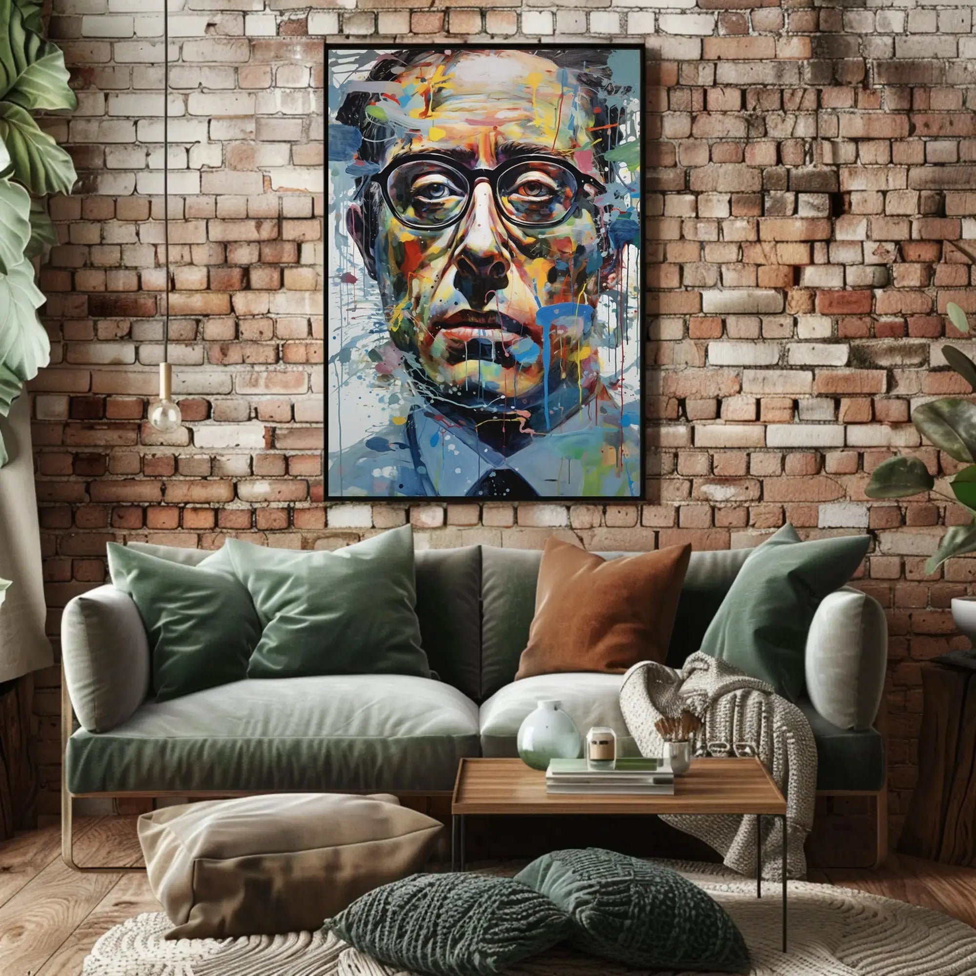 Vibrant Mid-Century Expressionism Portrait Artistic Poster PosterGoat