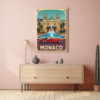 Vibrant Monte Carlo Casino Vintage Travel Poster PosterGoat
