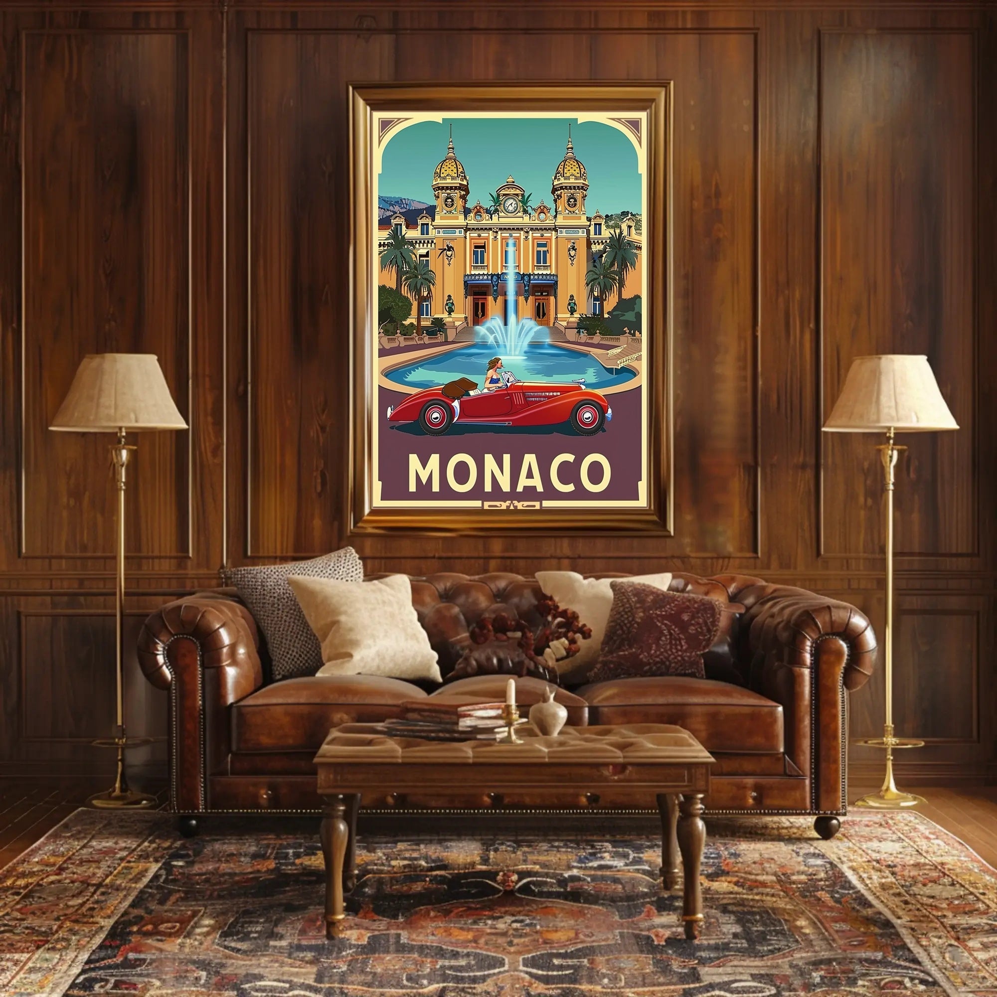 Vibrant Monte Carlo Casino Vintage Travel Poster PosterGoat