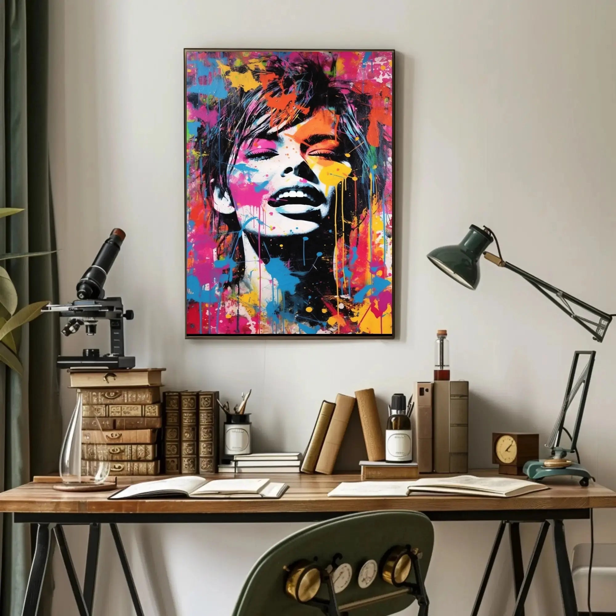 Vibrant Pop Art Expression Poster PosterGoat