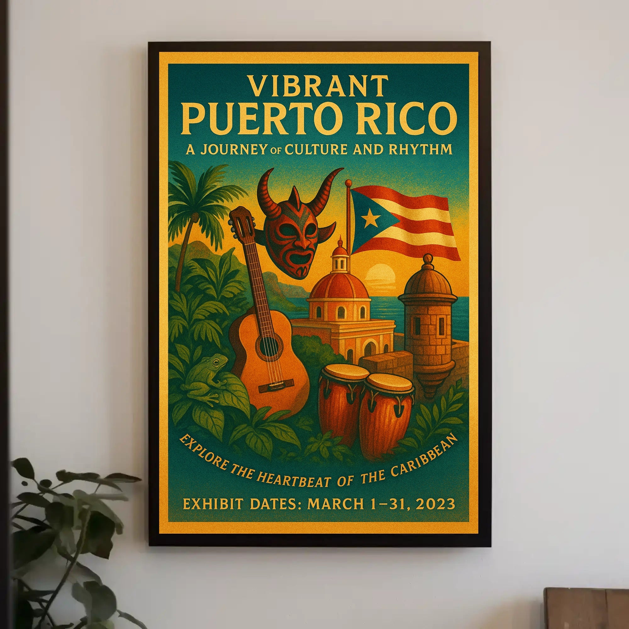 Vibrant Puerto Rico A Journey of Culture and Rhythm Poster PosterGoat