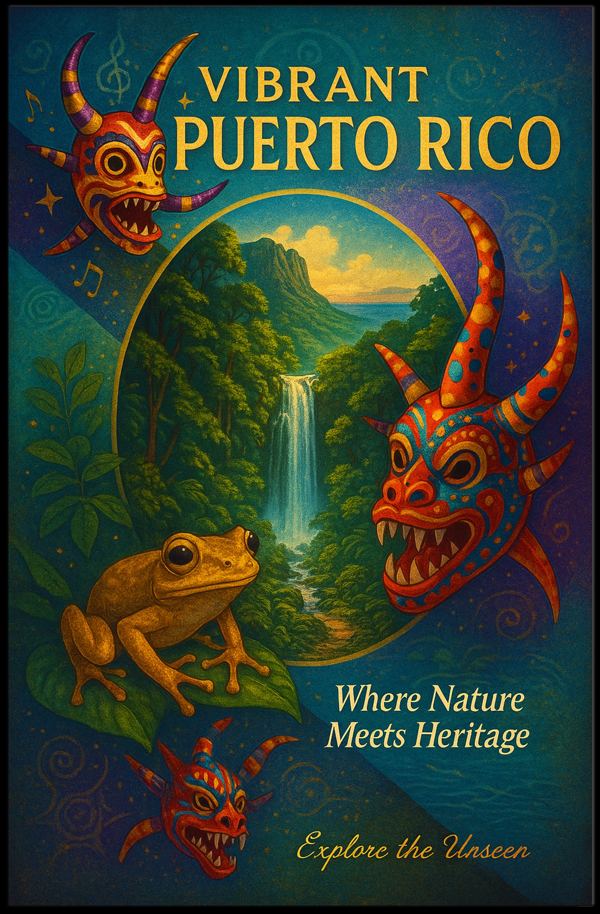 Vibrant Puerto Rico Poster PosterGoat