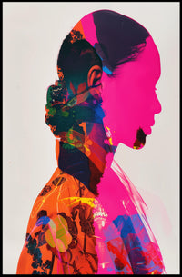 Vibrant Silhouette Double Exposure Art Poster - Abstract or Artistic Poster PosterGoat