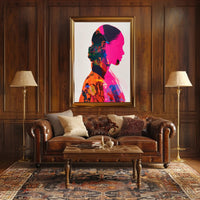 Vibrant Silhouette Double Exposure Art Poster - Abstract or Artistic Poster PosterGoat