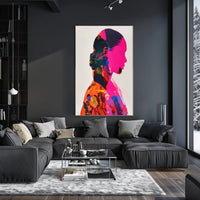 Vibrant Silhouette Double Exposure Art Poster - Abstract or Artistic Poster PosterGoat