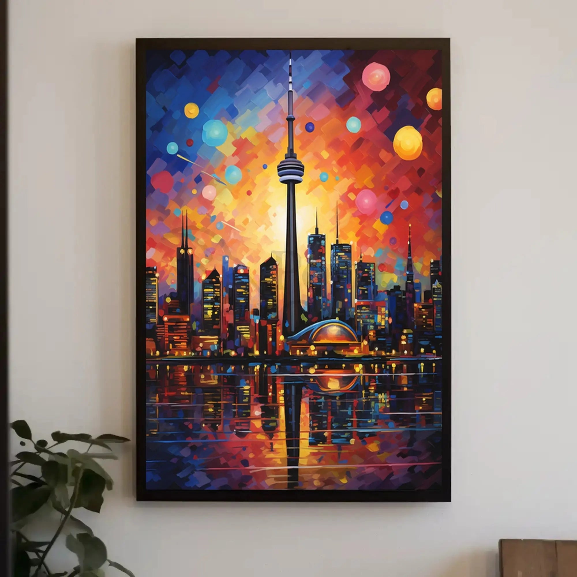 Vibrant Toronto Cityscape Art Print - Abstract, Artistic Poster PosterGoat
