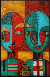 Vibrant Tribal Fusion Art: Abstract or Artistic Poster PosterGoat