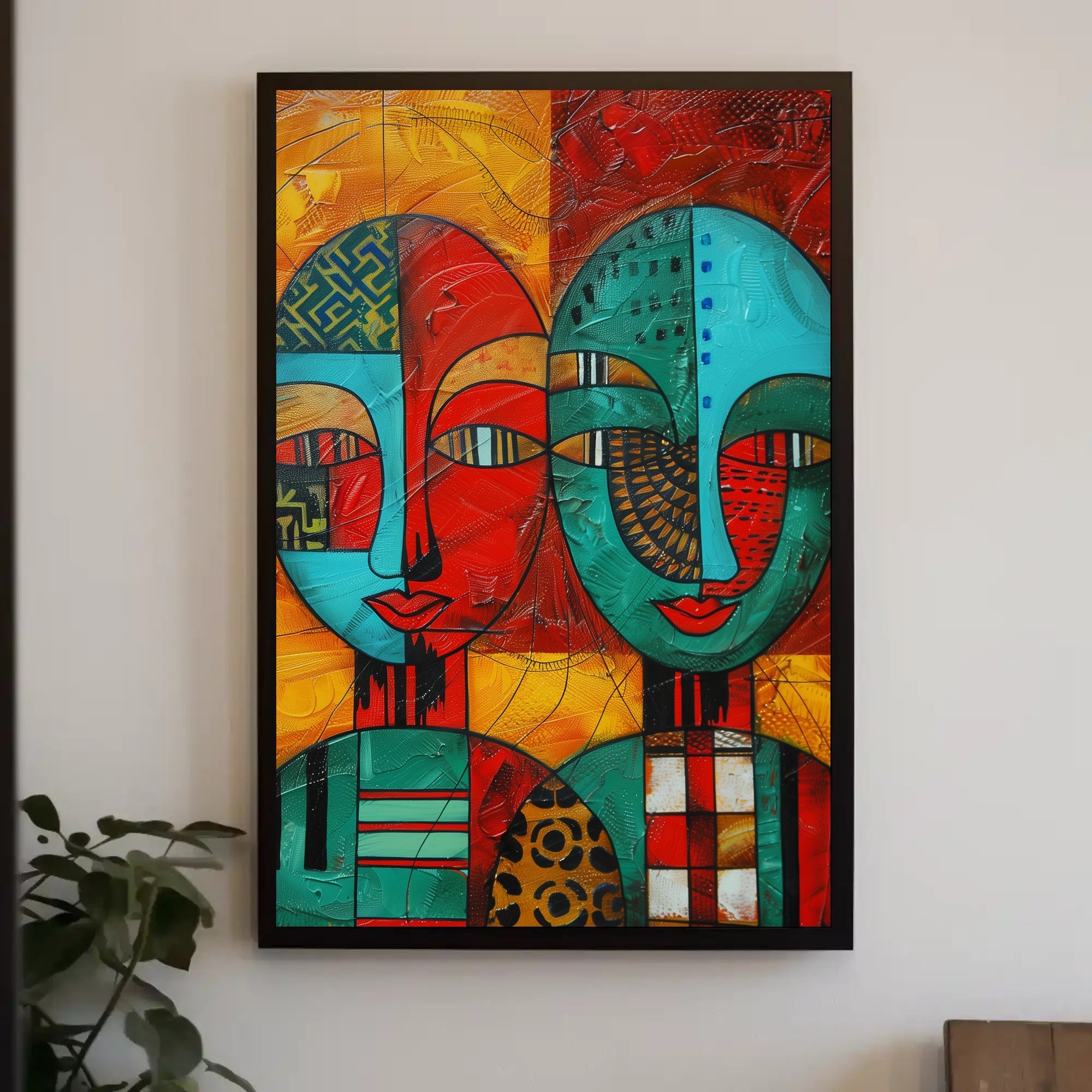 Vibrant Tribal Fusion Art: Abstract or Artistic Poster PosterGoat