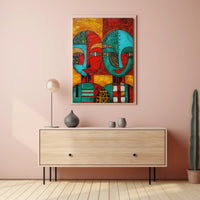 Vibrant Tribal Fusion Art: Abstract or Artistic Poster PosterGoat
