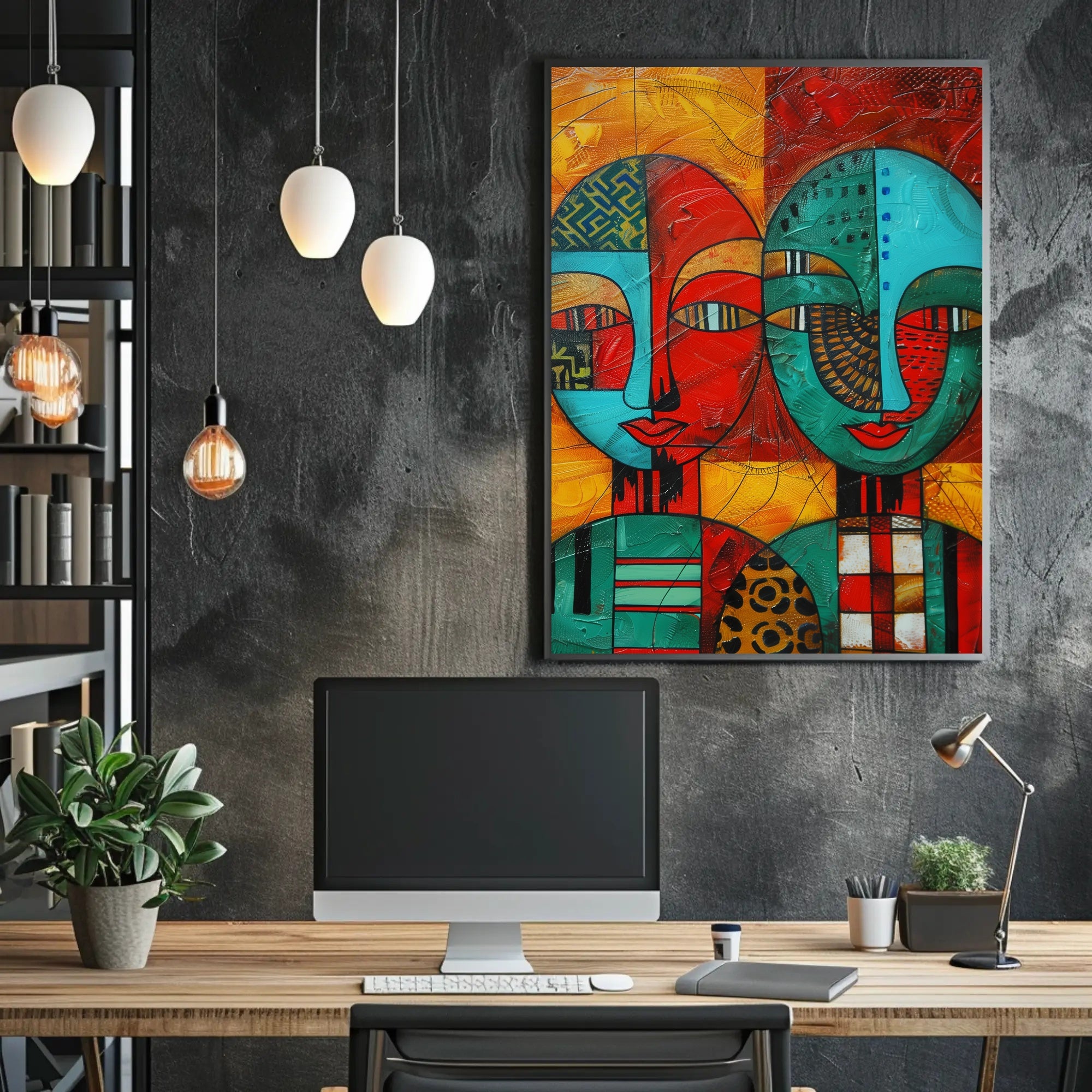 Vibrant Tribal Fusion Art: Abstract or Artistic Poster PosterGoat