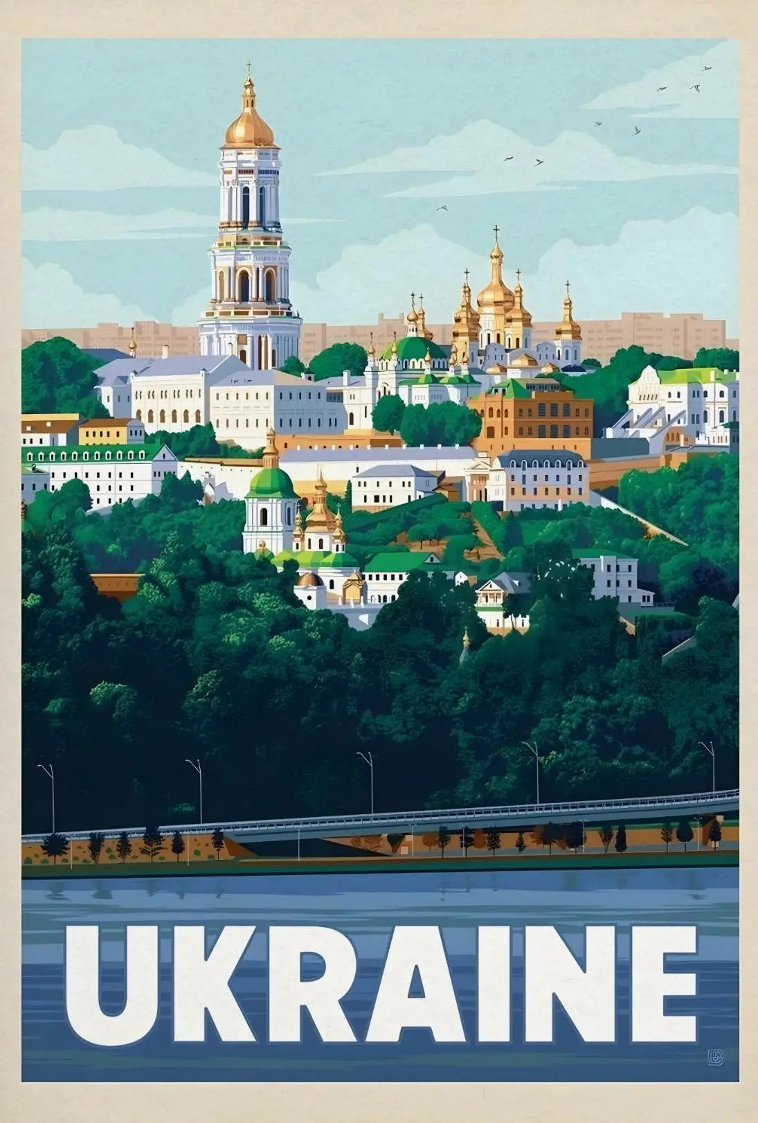 Vibrant Ukrainian Architecture Travel Poster PosterGoat