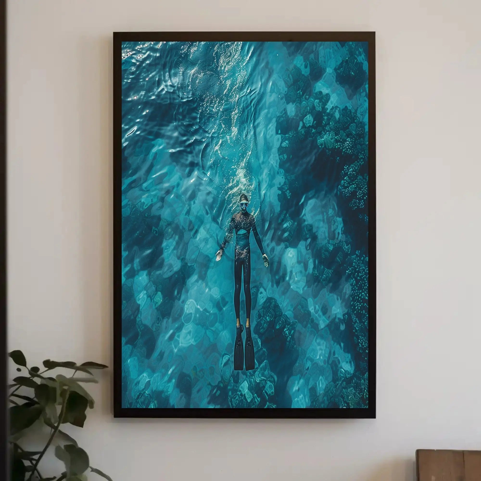 Vibrant Underwater Adventure in Modern Aquatic Setting Travel Poster PosterGoat