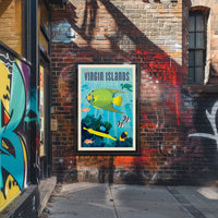 Vibrant Underwater Virgin Islands Adventure Travel Poster PosterGoat