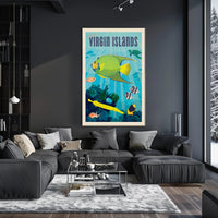 Vibrant Underwater Virgin Islands Adventure Travel Poster PosterGoat