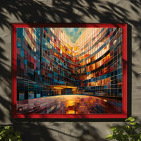 Vibrant Urban Architecture: Abstract Kaleidoscopic Design Urban or Cityscape Poster PosterGoat