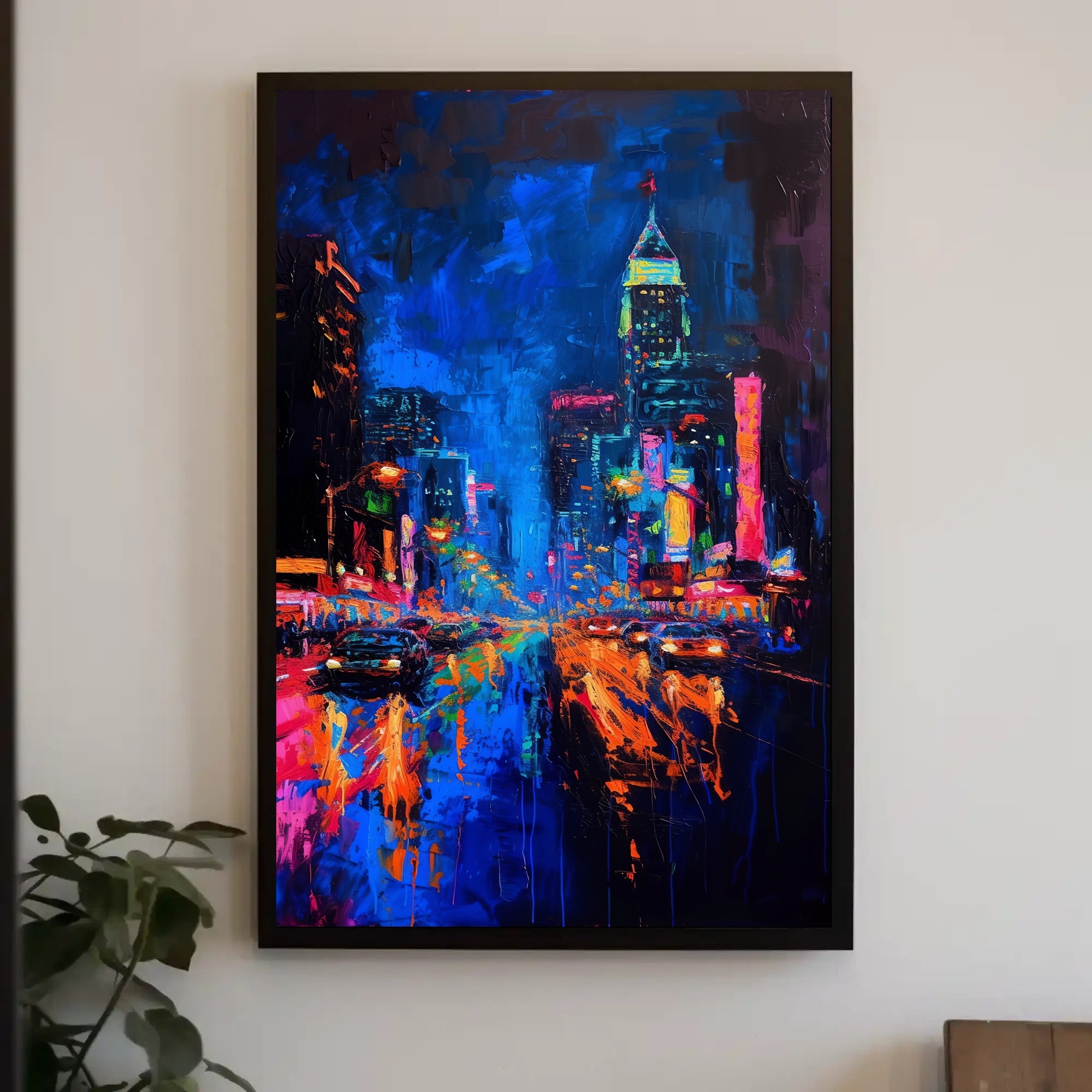 Vibrant Urban Nightlife Masterpiece: Urban or Cityscape Poster PosterGoat