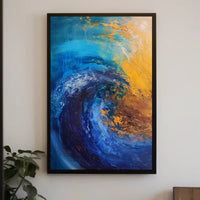 Vibrant Waves Abstract Painting Artistic Poster PosterGoat