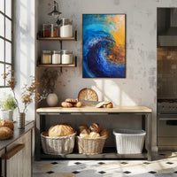 Vibrant Waves Abstract Painting Artistic Poster PosterGoat