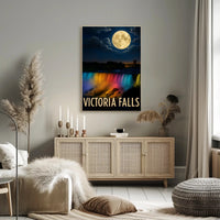 Victoria Falls Nightscape Travel Poster PosterGoat