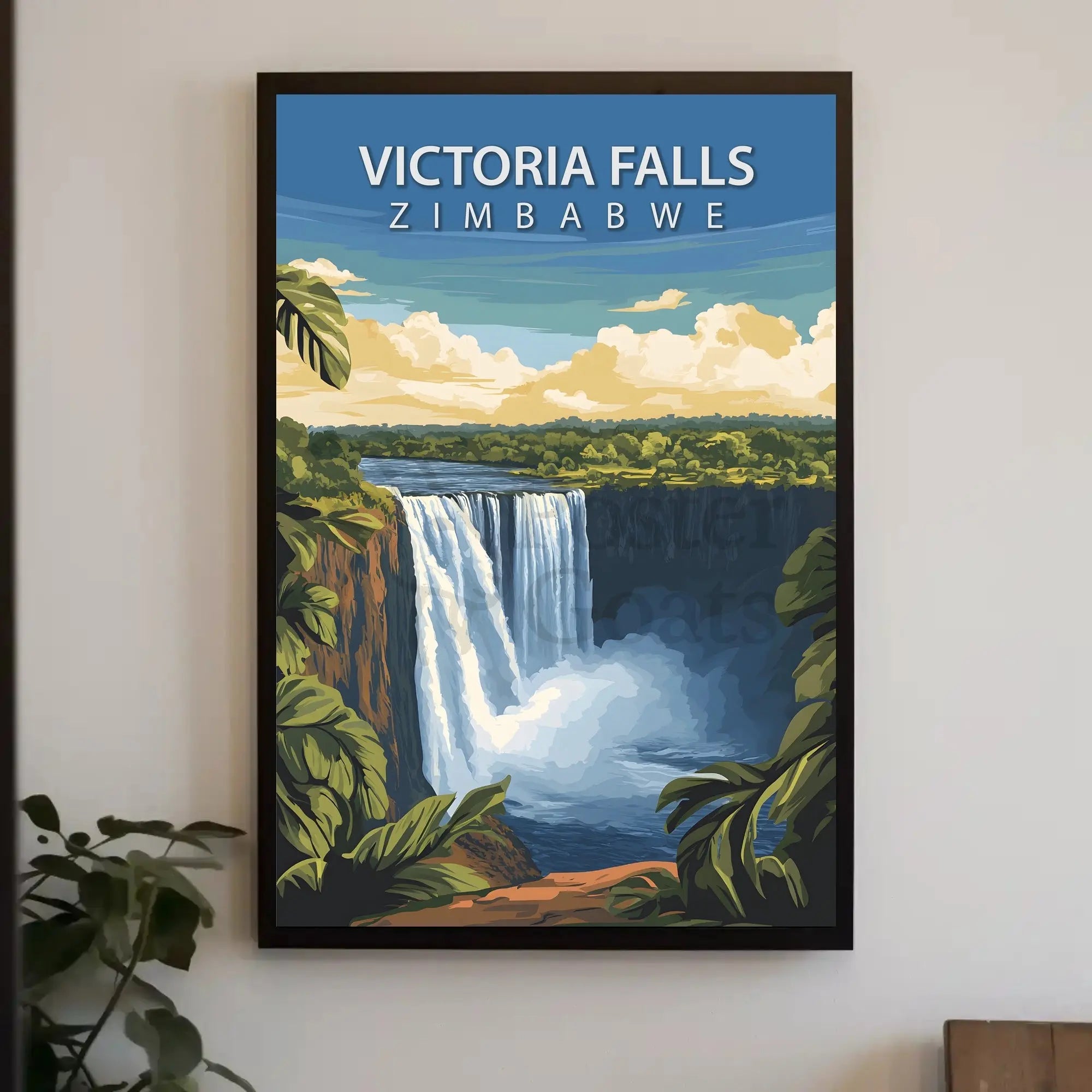 Victoria Falls Travel Poster PosterGoat