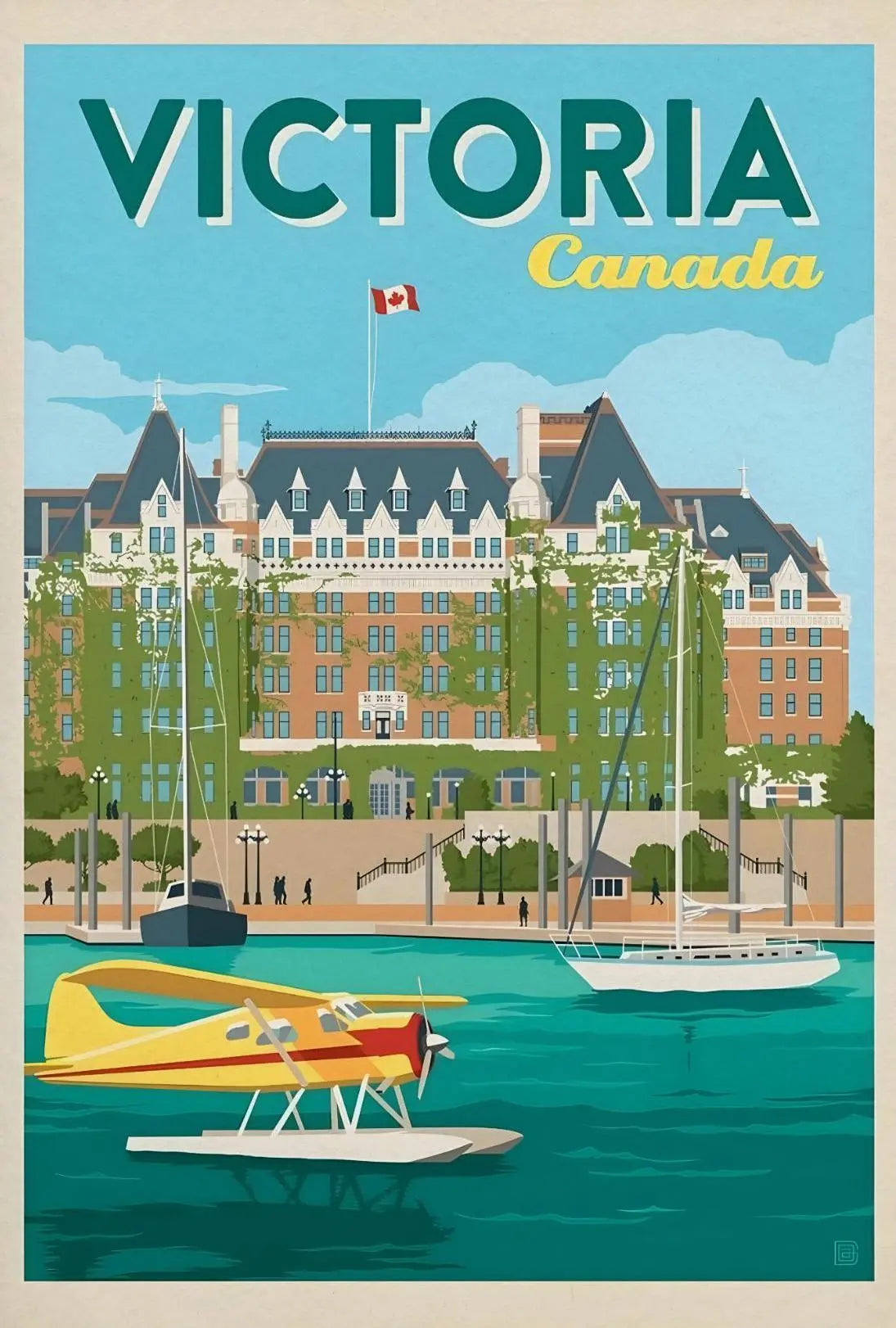 Victoria Harbor Vintage Travel Charm - Travel Poster PosterGoat