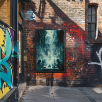 Victorian Ghostly Dinner Scene: Abstract, Artistic Poster PosterGoat