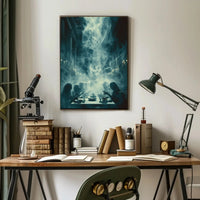 Victorian Ghostly Dinner Scene: Abstract, Artistic Poster PosterGoat