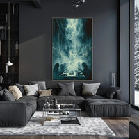 Victorian Ghostly Dinner Scene: Abstract, Artistic Poster PosterGoat