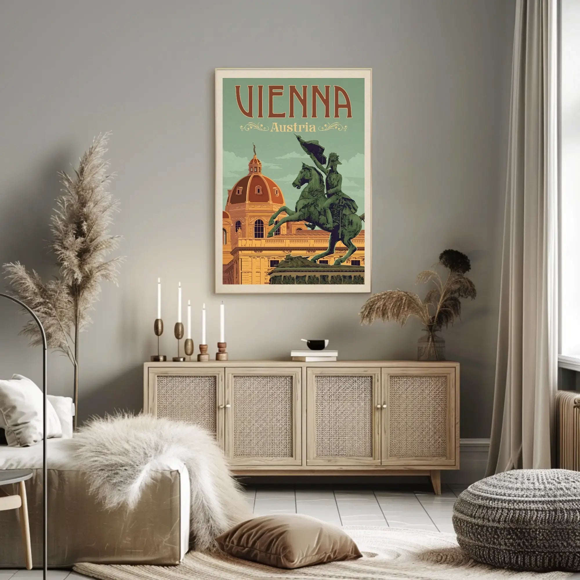 Vienna Architectural Charm Vintage Travel Poster PosterGoat